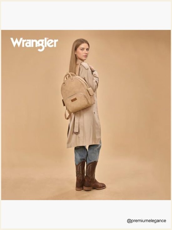 Wrangler Backpack Purse - Faux Leather Convertible Handbag